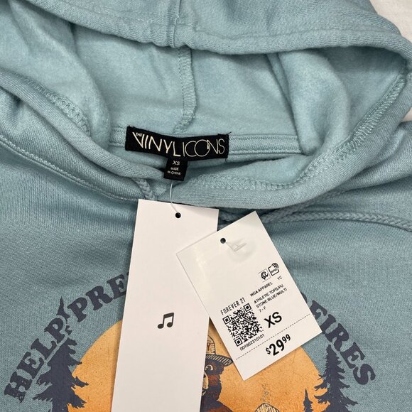 Forever 21 Unisex Montana Graphic Hoodie XS – Fits Men & Women – Green Bear Wild - Picture 4 of 8